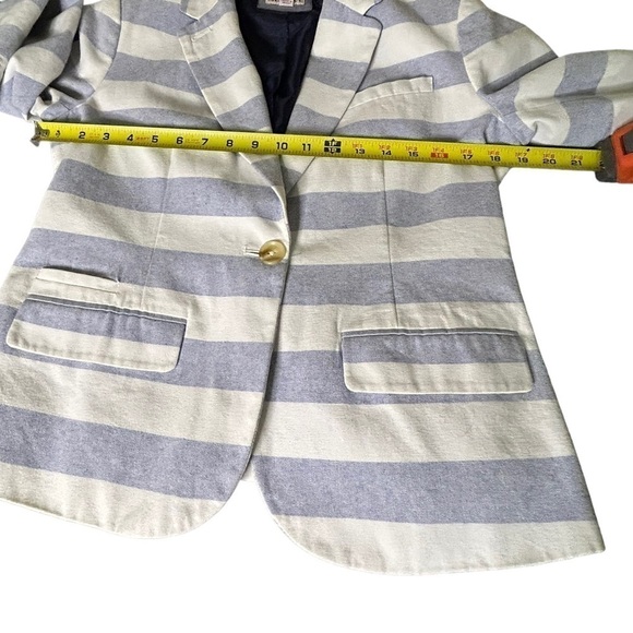 Merona Striped Blazer Blue and White • Used • Size: 10 - Picture 4 of 10